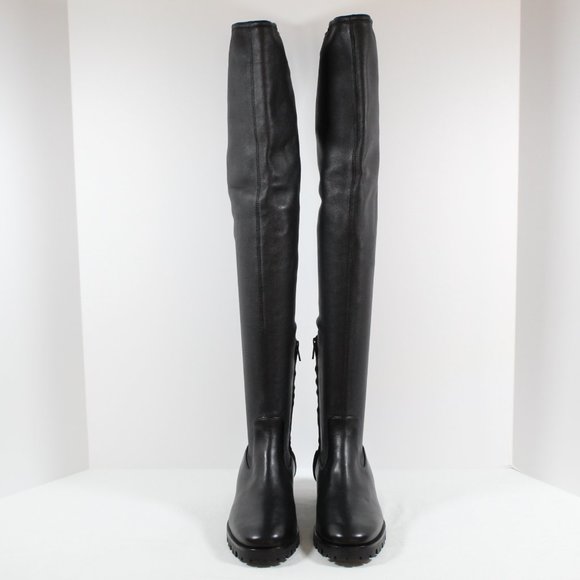 PAIGE Bryn Leather Thigh High Boots - Black 6.5M - Picture 3 of 9